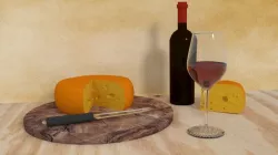 3D model Red Vine and Cheese Free 3D model