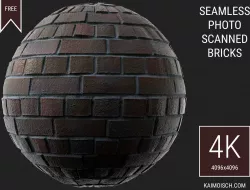 3D Scanned Seamless Bricks Texture