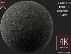 3D Scanned Seamless Gravel Texture
