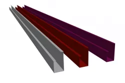 4in x 8in Gutter Fascia Aluminum Extrusion   Free 3D model