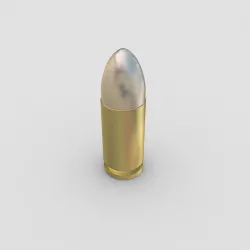 9mm Bullet with Shell 3D model