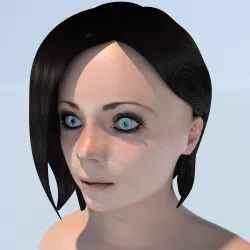 A Nude Young Teenage Cyber Punk Nerdy Neenya Free 3D model
