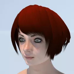A Nude Young Teenage Cyber Punk RedHair Vikie Free 3D model
