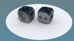 Action and Faction bones for Dune Dice Game - board game Free 3D model