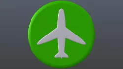 Airplane symbol 3D model