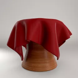 American Cherry Wooden Stool Free low-poly  3D model