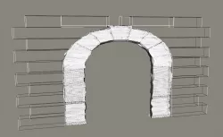 Arched opening with blocks  Free 3D model
