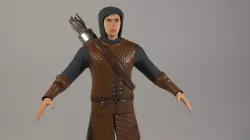 Archer Man Pack PBR Rigged Free low-poly  3D model