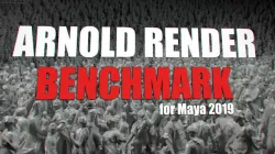Arnold Render Speed CPU Benchmark for Maya 2019 Free 3D model
