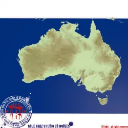 Australia elevation map 3D model