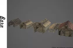Barn 1 Low-poly  3D model