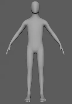 Basic Human Basemesh Free low-poly  3D model