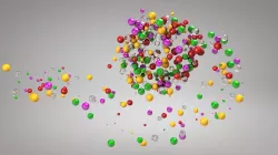 beautifully flying balls 3D model