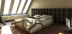 bed frame wood Free 3D model