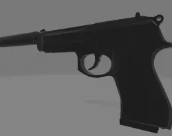 Beretta M9 Silenced Free 3D model