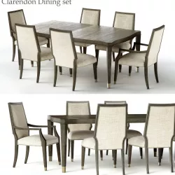 Bernhardt Clarendon Dining set 3D model