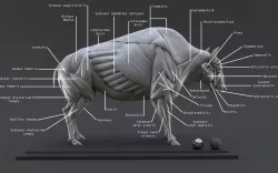 Bison Ecorche - Model Muscles Study -  3D model