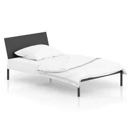 Black Single Bed 3D model