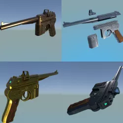 Blaster DL-50 Type 1 Free low-poly  3D model