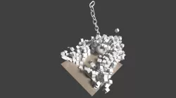 BLOCK ANIMATION RIGID BODY Free 3D model