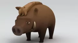 Boar Character 3D model