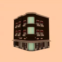  Building Free low-poly  3D model