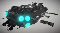 Carrier Spaceship Free low-poly  3D model