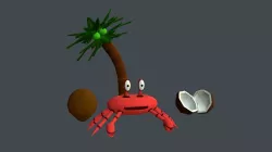 Cartoon Beach Assets Free low-poly  3D model