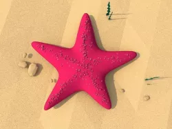 Cartoon Low Poly Starfish Illustration Free low-poly  3D model