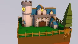 Castle Low-poly  3D model