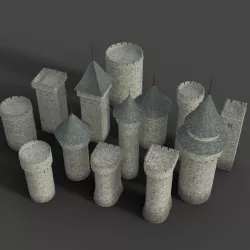 CastleCreator Pack Free low-poly  3D model