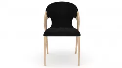 Chair - Dark Fabric and Wood - 3ds Max Free 3D model