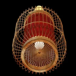 Chinese red cage lantern 3D model