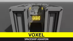 Civil Spaceship VOXEL Free low-poly  3D model