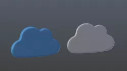 Cloud symbols 3D model