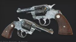 Colt Police Revolver Free low-poly  3D model
