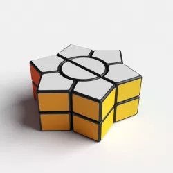 Cube puzzle hexagonal star 3D model