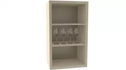 Cupboard with 4 wine glasses Free 3D model