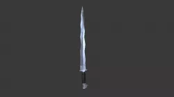 Curved knife or a sword called Kris  Free low-poly  3D model