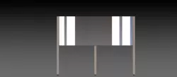 curved projection screen test Free 3D model
