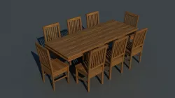 Dining table Free 3D model