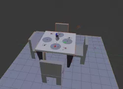 Dinning room table set Free 3D model