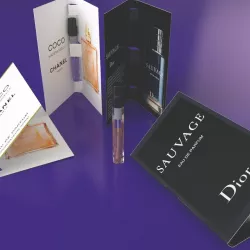 Dior and Chanel perfume samples with paper packaging Free 3D model
