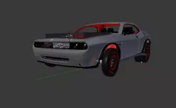 Dodge Challenger SRT Demon drag car no decals Free 3D model