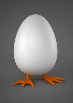 Egg with feet 3D model