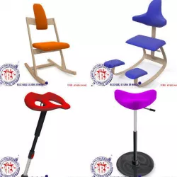 ergonomic stools collection 3D model