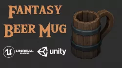 Fantasy Beer Mug Free low-poly  3D model