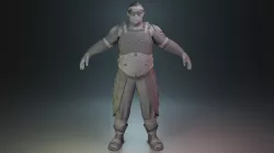Fantasy blacksmith character Free 3D model