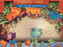 Fantasy Land - Low poly hand painted environment  Low-poly  3D model