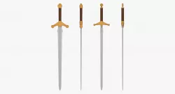 Fantasy Medieval Weapon Pack Free low-poly  3D model